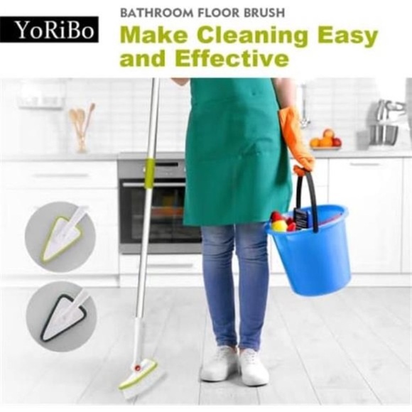 2 in 1 Cleaning Brush Tub & Tile Scrubber Brush Sponge with 46''Extendable Long - Picture 3 of 8